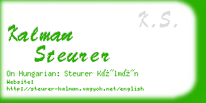 kalman steurer business card